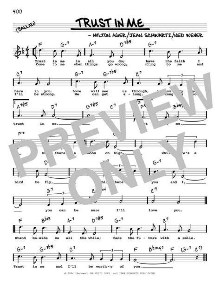 Etta James’s
Trust In Me Lyrics