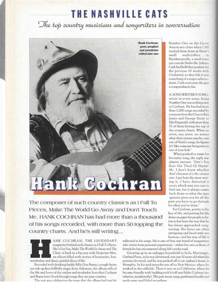 Hank Cochran Net Worth
