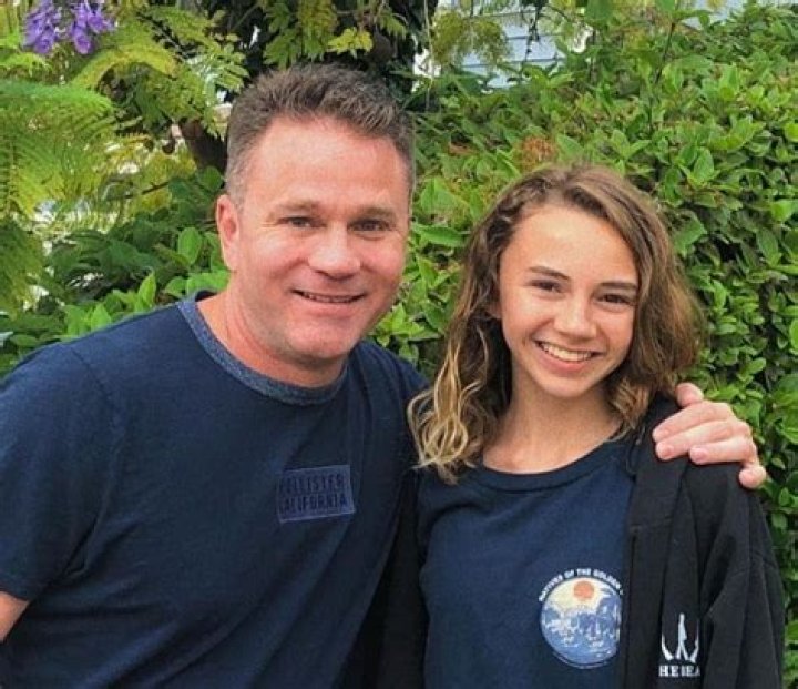 Kayla Davis with her father