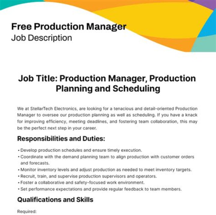 Production Manager