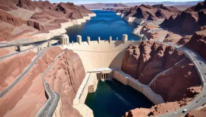 Reporter at Hoover Dam