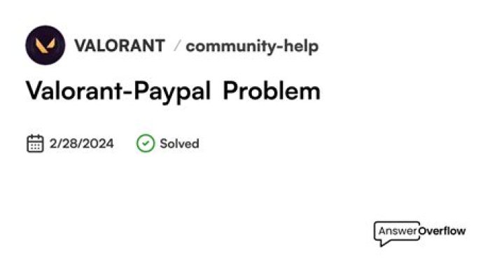Valorant PayPal Payment Issues